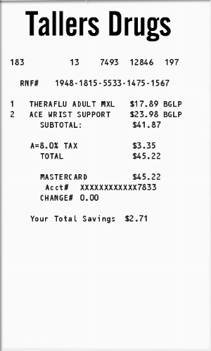 sample receipt template