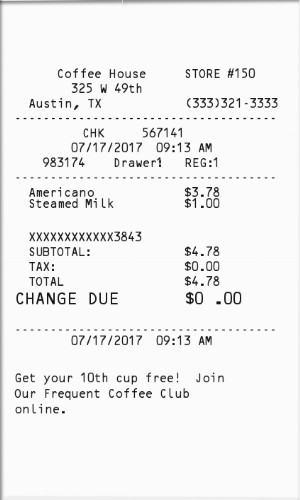 sample receipt template