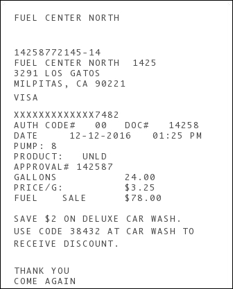 sample receipt template