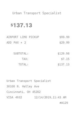 Taxi Receipt 3