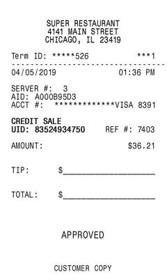 Add a Tip Receipt